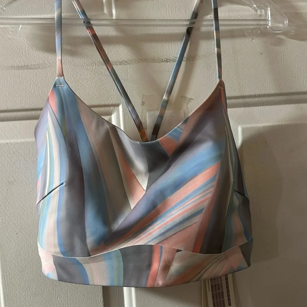 CALIA Restore Strappy Back Bra: Mother of Pearl Print: NEW WITH TAGS: SIZE XL
